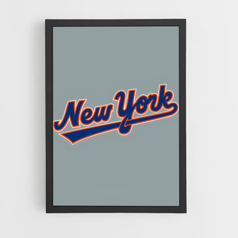 Poster Mets en Flamme – affiche Baseball (vue 2)